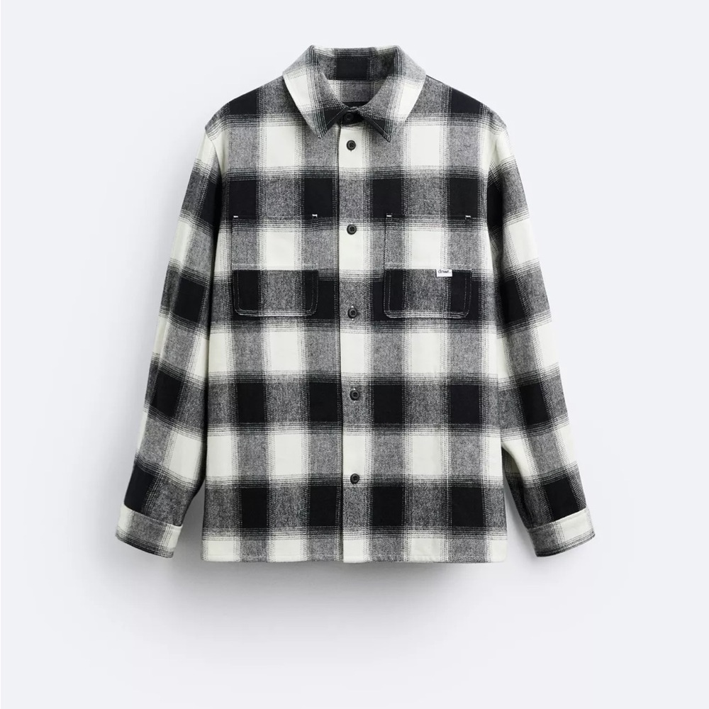 Black and White Plaid Shirt